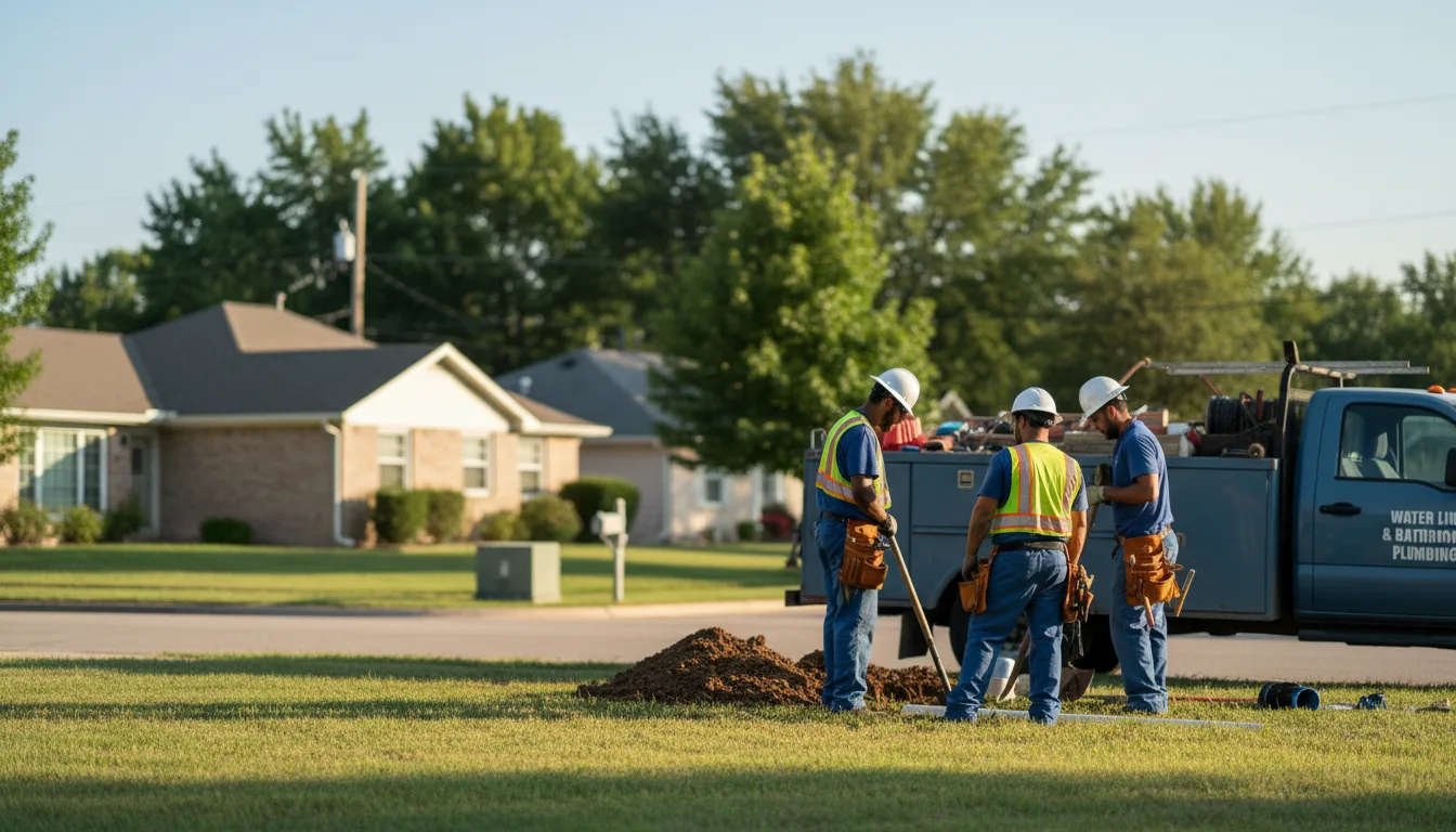 Residential water line and bathroom plumbing service in Petros, TN